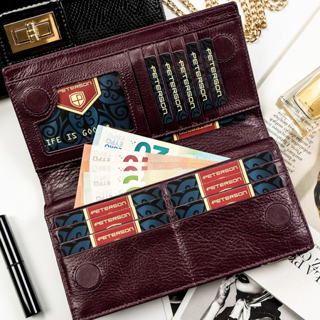 Portfel damski skóra naturalna skórzany Peterson