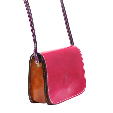 Florence torebka listonoszka skóra naturalna różowy