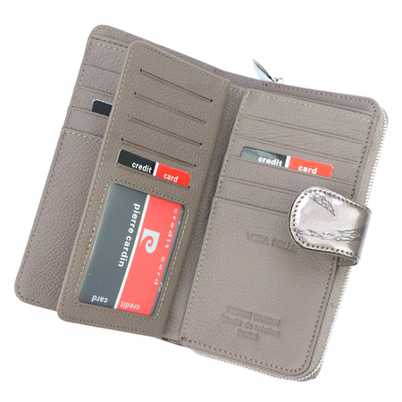 Portfel damski skórzany skóra naturalna Pierre Cardin 