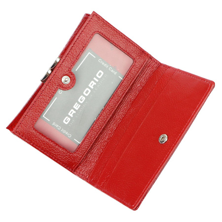Gregorio portmonetka skóra naturalna czerwony Gregorio GF108 - kobieta
