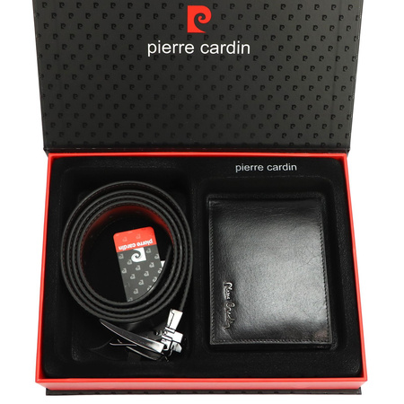 Zestaw na prezent dla mężczyzny portfel i pasek męski skórzany Pierre Cardin