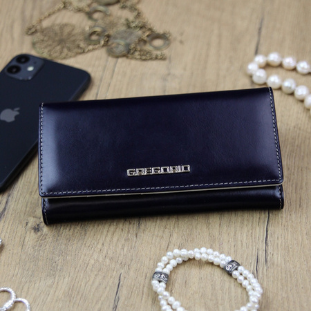 Portfel damski skórzany skóra naturalna Gregorio 