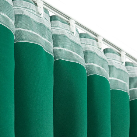 ZASŁONA GOTOWA MILAN NA TAŚMIE 140 X 300 CM CIEMNOZIELONY