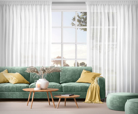 FIRANA GOTOWA LUCY NA TAŚMIE 400 X 300 CM BIAŁY