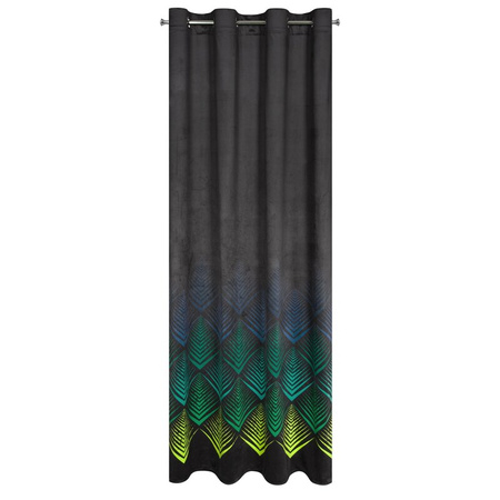 ZASŁONA GOTOWA ANGELINA 140 X 250 CM CZARNY