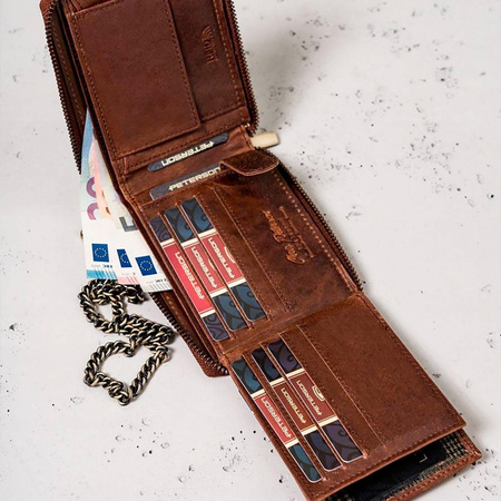 Portfel męski skórzany skóra naturalna  Peterson