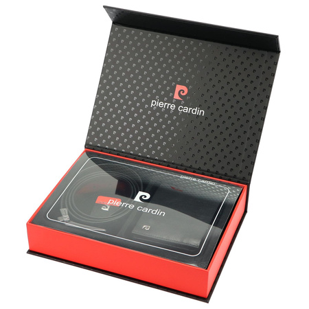 Zestaw na prezent dla mężczyzny portfel i pasek męski skórzany Pierre Cardin