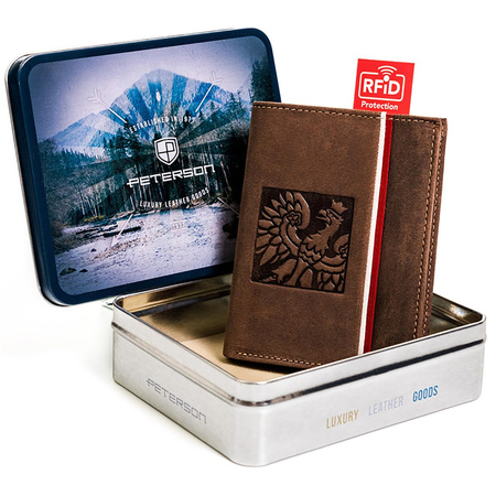 Portfel męski skórzany skóra naturalna  Peterson 