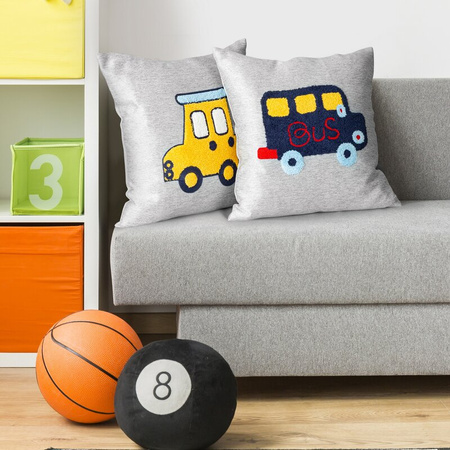 POSZEWKA ALVIN 2 45 X 45 CM SREBRNY