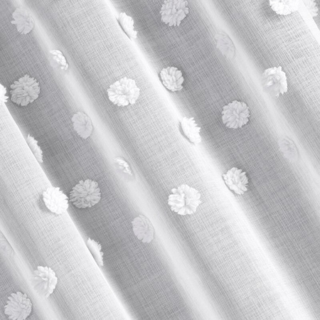 ZASŁONA GOTOWA D91 STELLA NA TAŚMIE 140 X 270 CM BIAŁY