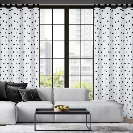 ZASŁONA GOTOWA BUSA NA SZELKACH 140 X 270 CM BIAŁY