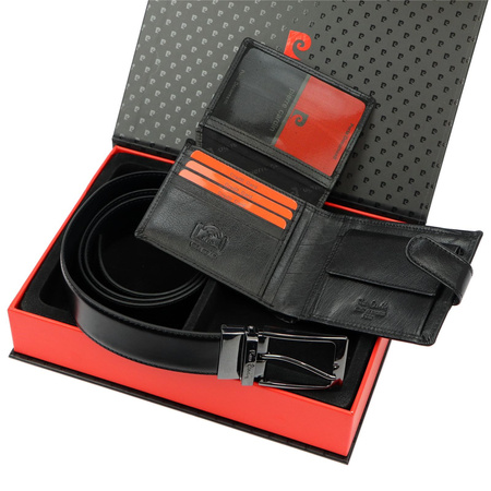 Zestaw na prezent dla mężczyzny portfel i pasek męski skórzany Pierre Cardin