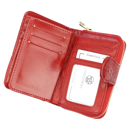 Portfel damski skóra naturalna skórzany Gregorio 