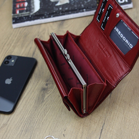 Portfel damski skórzany skóra naturalna Gregorio 