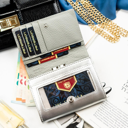 Portfel damski skóra naturalna skórzany Peterson