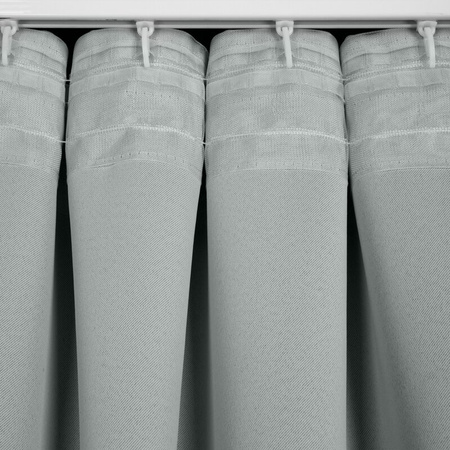 ZASŁONA GOTOWA MILAN NA TAŚMIE 140 X 300 CM SREBRNY