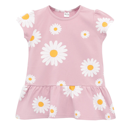 Tunika KR DAISY różowy,stokrotki 98