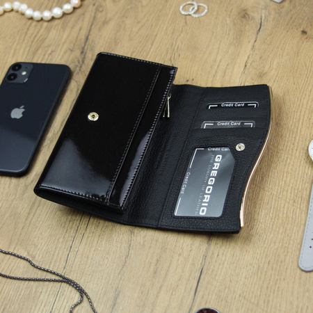 Portfel damski skórzany skóra naturalna Gregorio