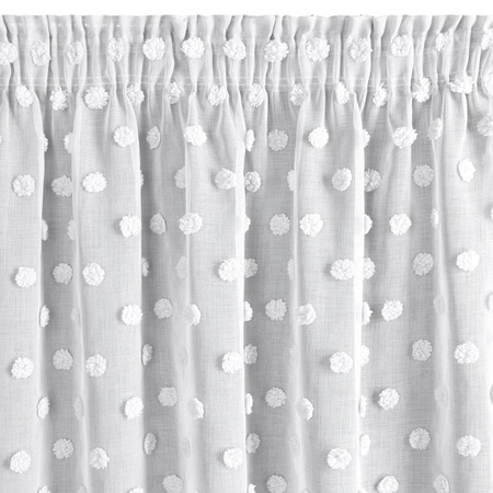 ZASŁONA GOTOWA D91 STELLA NA TAŚMIE 140 X 270 CM BIAŁY