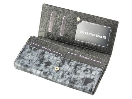 Gregorio portfel skóra naturalna fioletowy Gregorio FS-106 - kobieta