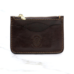 Zapinane Skórzane etui damskie na karty Florence