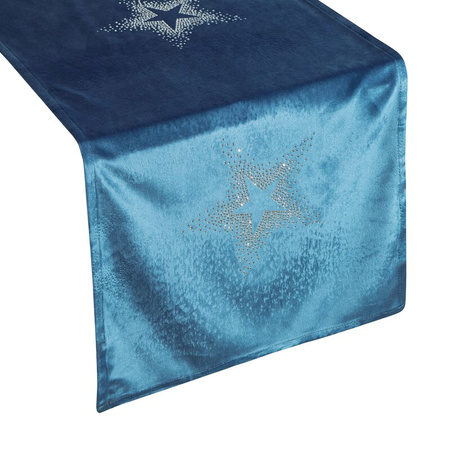 OBRUS ILONA 40 X 140 CM GRANATOWY