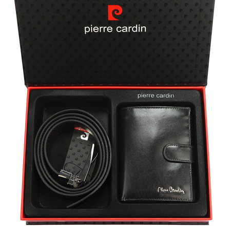 Zestaw na prezent dla mężczyzny portfel i pasek męski skórzany Pierre Cardin