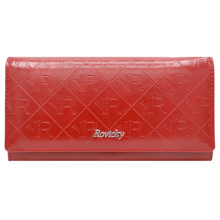 Rovicky portfel skóra naturalna czerwony RPX-20-PMT-4582 RED - kobieta