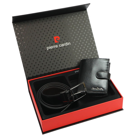 Zestaw na prezent dla mężczyzny portfel i pasek męski skórzany Pierre Cardin