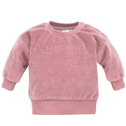 Bluza welurowa różowa dla dziewczynki Magic Vibes Pinokio