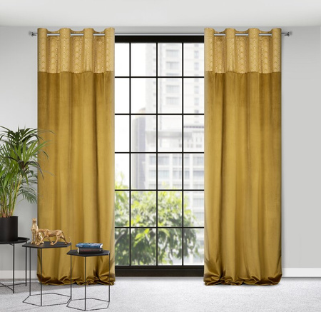 ZASŁONA GOTOWA ELEN 140 X 250 CM MIODOWY