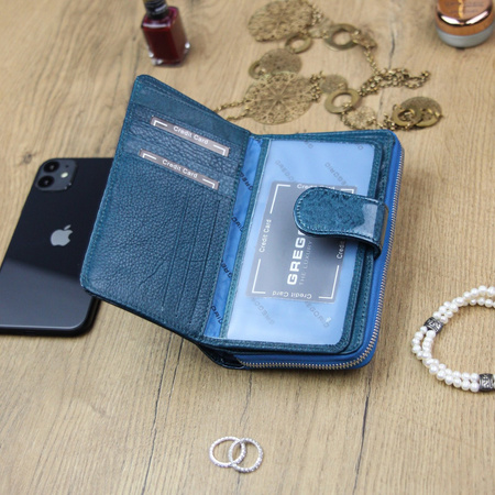 Portfel damski skórzany skóra naturalna Gregorio 