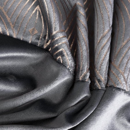 ZASŁONA GOTOWA D91 AGNES 140 X 250 CM GRAFITOWY