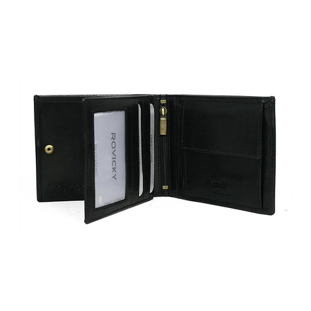 Portfel męski skórzany skóra naturalna Rovicky