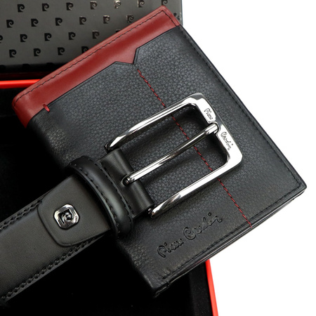 Zestaw na prezent dla mężczyzny portfel i pasek męski skórzany Pierre Cardin