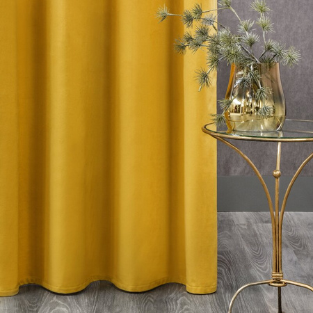 ZASŁONA GOTOWA D91 ROSA NA TAŚMIE 140 X 270 CM MUSZTARDOWY