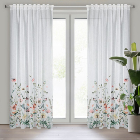 ZASŁONA GOTOWA DOLLY NA TAŚMIE 140 X 270 CM BIAŁY