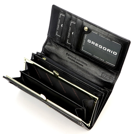 Portfel damski skórzany skóra naturalna Gregorio