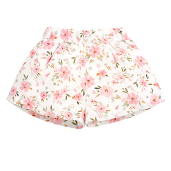 Spodenki krótkie muslin FLOWERS écru,kwiaty 140