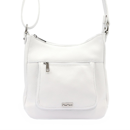 MiaMore torebka listonoszka skóra naturalna biały