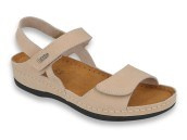 Inblu - Obuwie buty damskie sandały skórzane beżowe