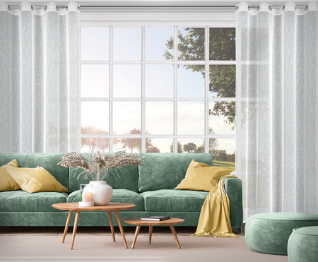 FIRANA GOTOWA KELLY 140 X 250 CM BIAŁY