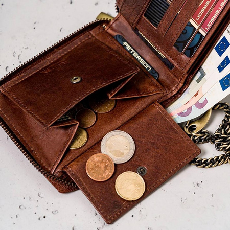 Portfel męski skórzany skóra naturalna  Peterson