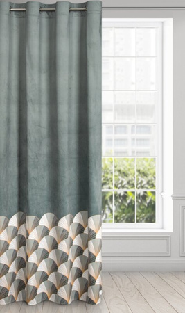 ZASŁONA GOTOWA D91 GINA 140 X 250 CM STALOWY