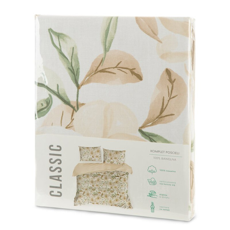 KOMPLET POŚCIELI BAWEŁNIANEJ SONIA 32 220 X 200 CM BEŻOWY