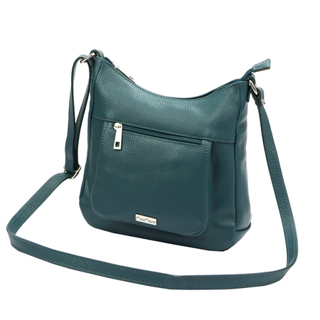 MiaMore torebka listonoszka skóra naturalna niebieski