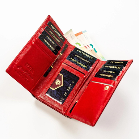 Portfel damski skóra naturalna skórzany Peterson