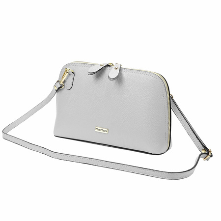 MiaMore torebka listonoszka skóra naturalna szary