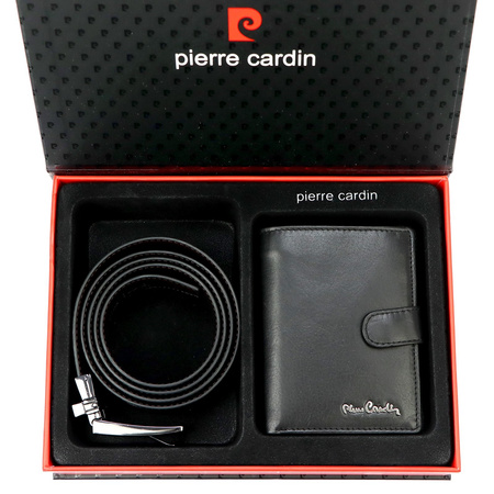 Zestaw na prezent dla mężczyzny portfel i pasek męski skórzany Pierre Cardin