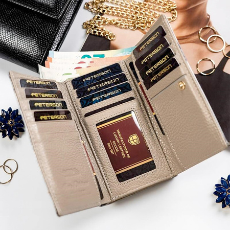 Portfel damski skórzany skóra naturalna  Peterson